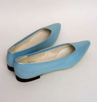 Lizard Textured Flats in Pearl Blue - Unique Boutique NYC
 - 2