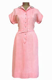 Pale Pink Linen with Beaded Collar - Unique Boutique NYC
 - 4