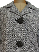 Tweed Car Coat with Peaked Buttons - Unique Boutique NYC
 - 2
