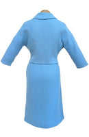 1960s Blue skirt suit w/ tie neck - Unique Boutique NYC
 - 3