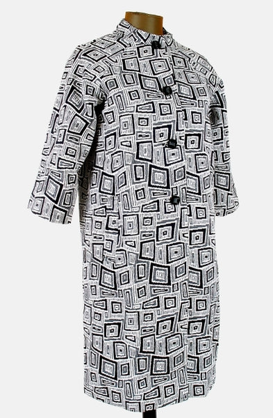 1960s Graphic Print B&W Coat - Unique Boutique NYC
 - 1