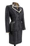 Lilli Ann Vintage Suit Sharkskin with Contrast trim - Unique Boutique NYC
 - 1