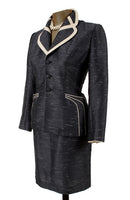 Lilli Ann Vintage Suit Sharkskin with Contrast trim - Unique Boutique NYC
 - 2