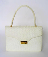 White Ostrich Handbag - Unique Boutique NYC
 - 2
