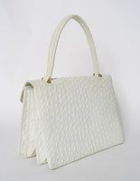 White Ostrich Handbag - Unique Boutique NYC
 - 3