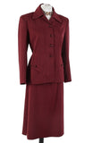 1940s Vintage Skirt Suit with Button Tabs Wool Gaberdine - Unique Boutique NYC
 - 2