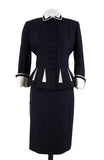 Navy Silk with Linen Gores - Unique Boutique NYC
 - 3