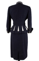 Navy Silk with Linen Gores - Unique Boutique NYC
 - 4