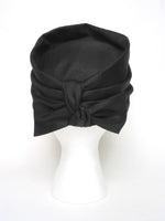 Raw Silk Turban with Back Bow - Unique Boutique NYC
