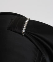 Satin Pleats with Rhinestone Accent - Unique Boutique NYC
 - 3